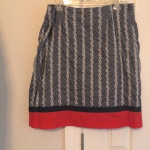 Talbots red and blue skirt